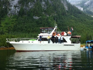 Aug.11,12 Larry Wesolowski of Nautical West Adventures hosted Lawrence, Todd, and Cory Marshall from Alberta out on a trip of a lifetime.  They caught 22 salmon, 3 halibut, and 30 crab.  Wow!  Congratualations everyone.  Great Job Skipper.  Anyone wishing to book a trip with Larry, please contact Ron. wakita@telus.net